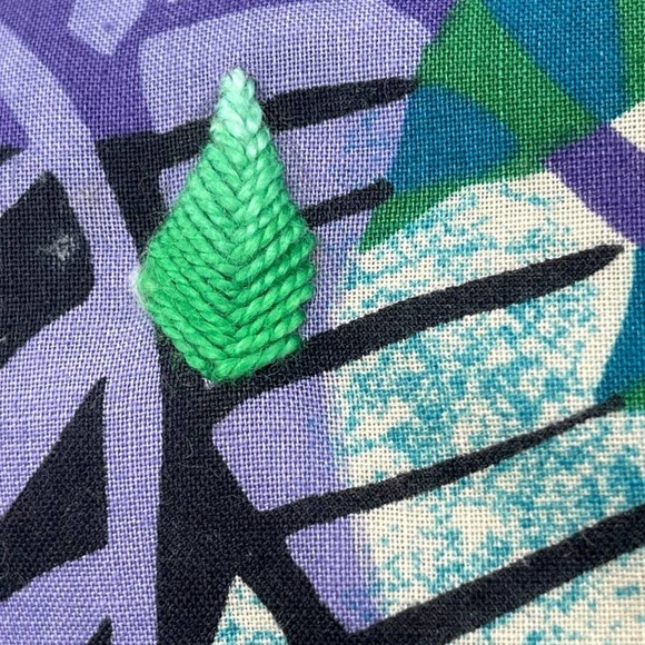 Vintage 90s Purple Leaf Print Boxy Blouse Tropical Cotton Tie Front Jaclyn Smith - Picture 9 of 13